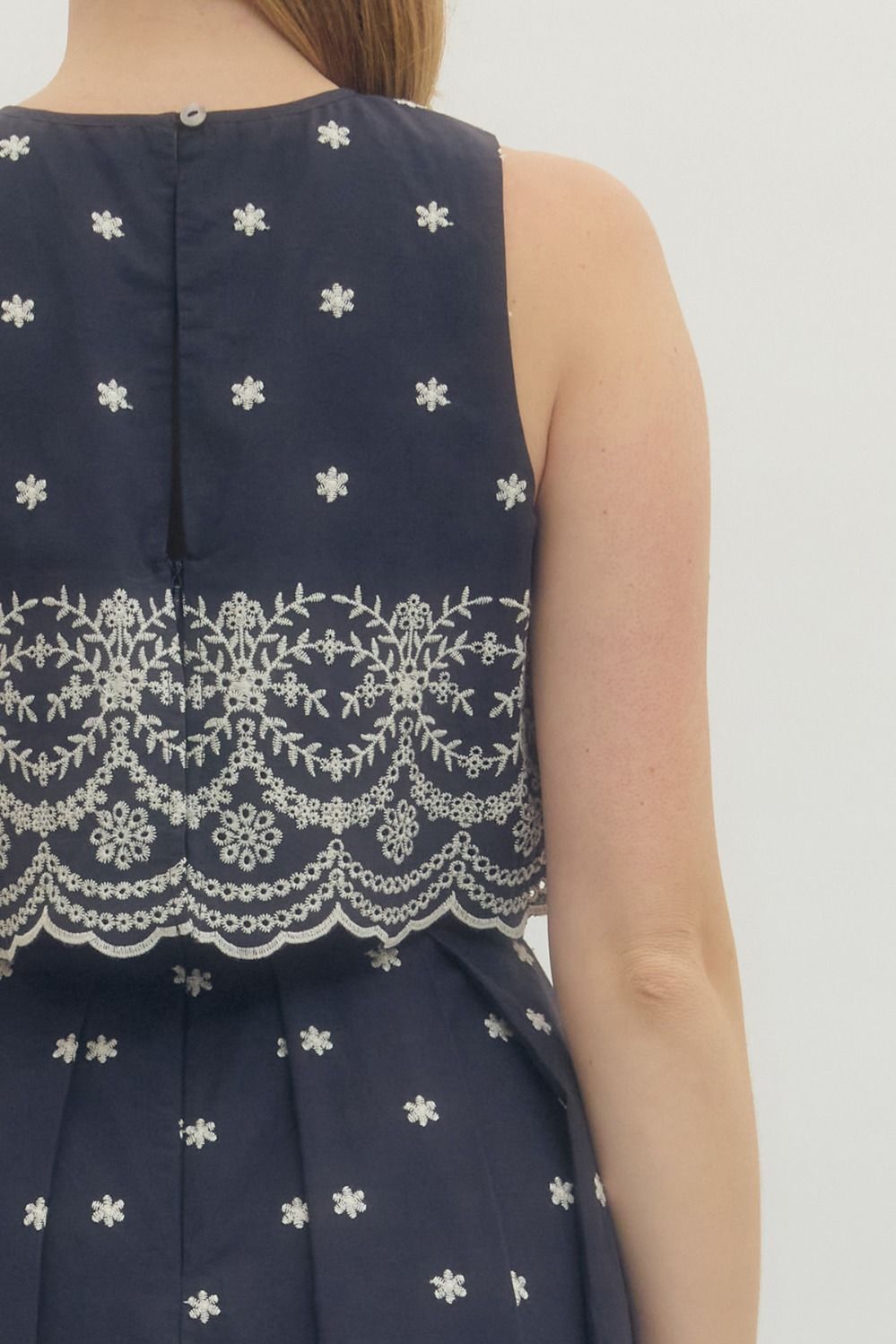 Navy Overlay Dress