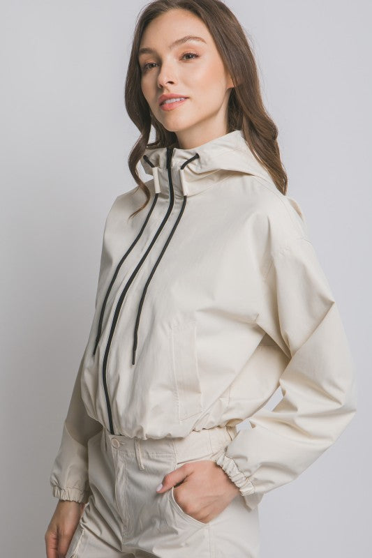Cinched Waist Jacket - Cream