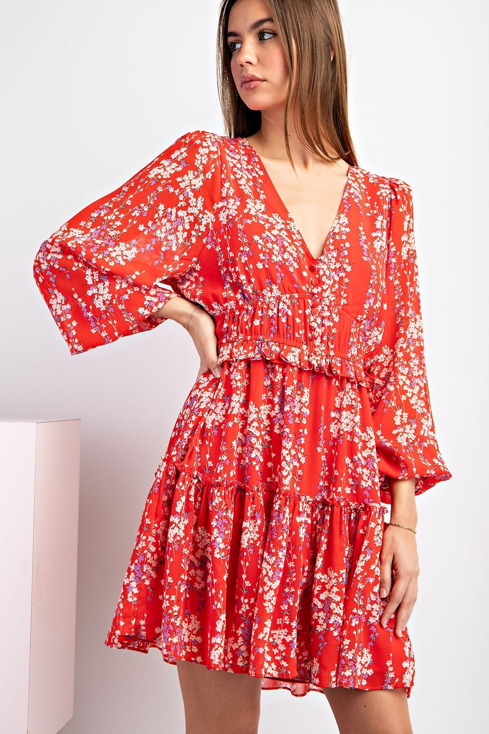 Ditzy Floral Print Dress