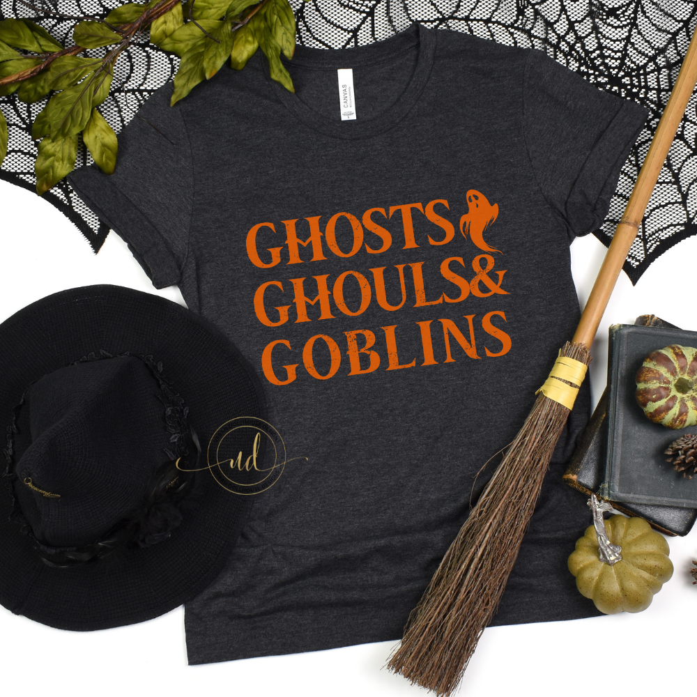 Ghosts, Ghouls, & Goblins - Dark Heather Gray