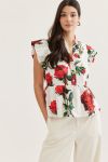 Eyelet Peplum Top
